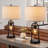 21.5” Table Lamp Set With Night Light And USB Ports