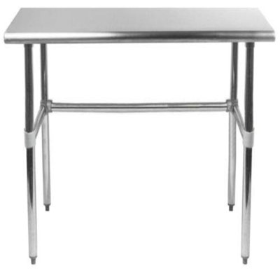 Stainless Steel Commercial Work Prep Table With Open Base