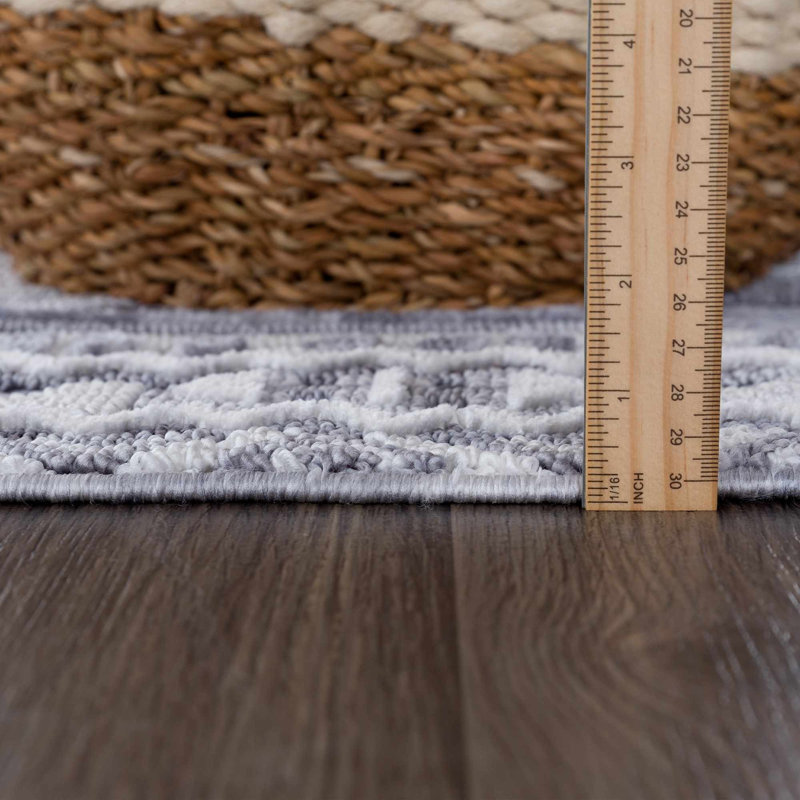 Tapis gris Bahaa, Tapis de couloir 2 pi 7 po x 7 pi 3 po