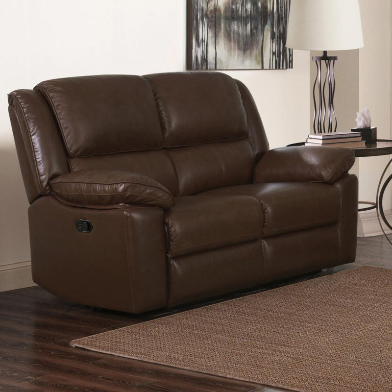 Colegrove Faux Leather Reclining Loveseat, Brown