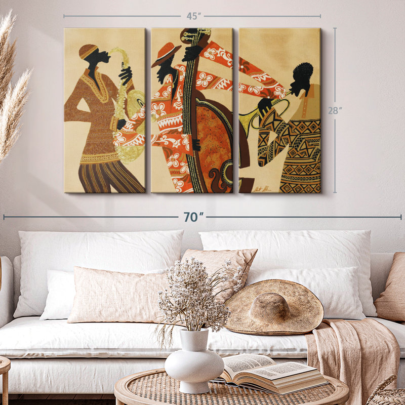 «All That Jazz Wall Art» sur toile, H 28 po x l 45 po x P 1,25 po