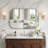 Rectangular Bathroom Vanity Mirror with Scalloped Corners – Stainless Steel Frame-1408244798-1392724901