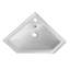 Lavabo d'angle et trop-plein en porcelaine vitrifiée 24 po
