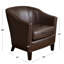 Fauteuil d'appoint en polyuréthane noir de première qualité de style moderne pour le confort de la maison