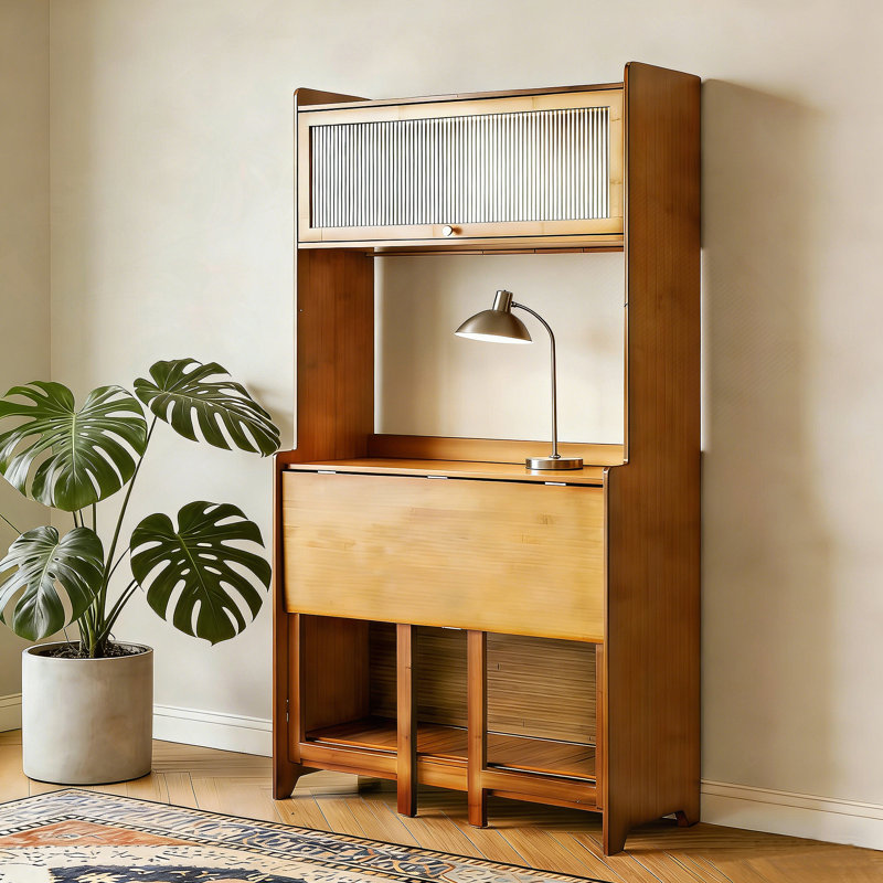 Table pliante multifonctionnelle en bambou, peu encombrante, convient au bureau, convient à l'intérieur, à la chambre à coucher, au salon, au bureau et à d'autres endroits, facile à ouvrir et à fermer