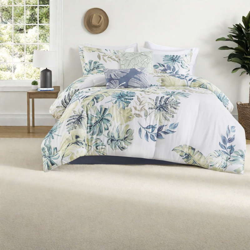 Ensembles de literie complète surdimensionnés en coton, style bord de mer tropical pour la maison