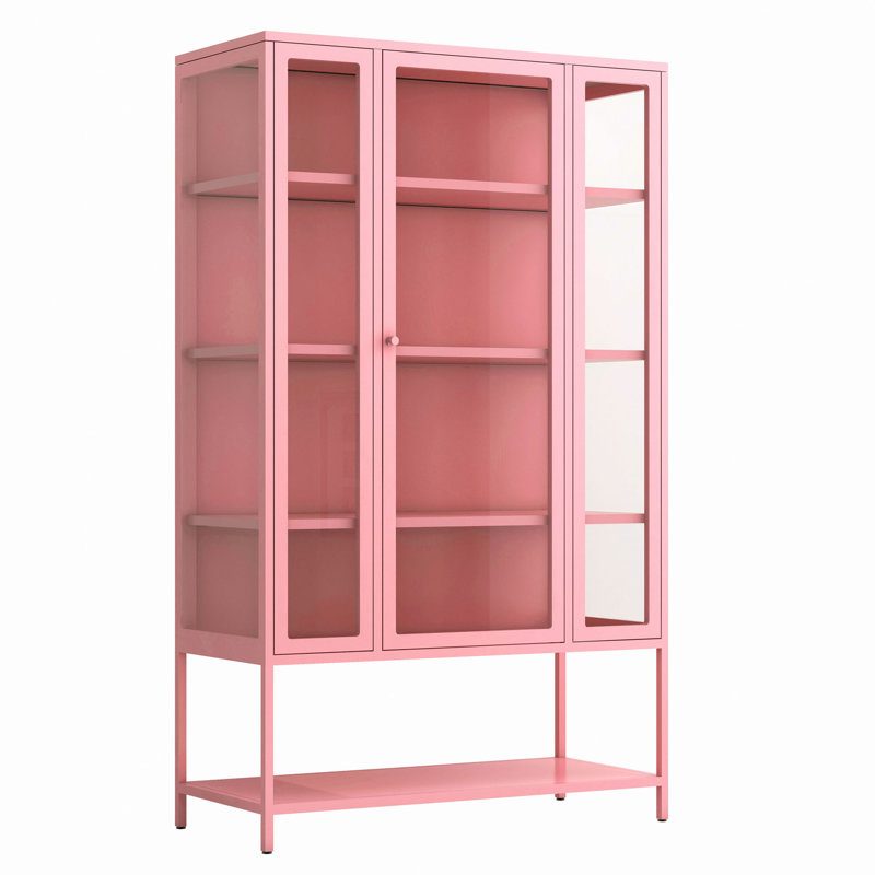 Grande vitrine en fer pour figurines de collection 3 trophées Vitrine en verre pour bureau
