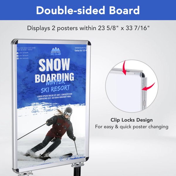Banner Stands: OUTDOOR Double Sided Snap Frame Banner Stand