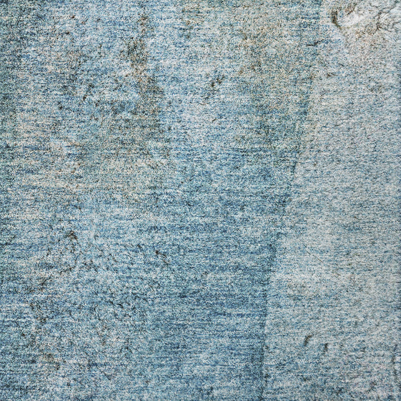Tapis dégradé Premium à poils longs lavable à la machine ADS625, Blue, 2'6" x 3'10"