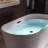 54'' x 30'' Freestanding Soaking Acrylic Bathtub-59745429