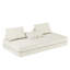 Canapé-lit multifonctionnel convertible avec 2 dossiers amovibles et 2 coussins, canapé en tissu de chenille moelleux, méridienne et manette de jeu-2021679821