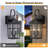 Abner 20''H Black Iron Clear Tempered Glass Outdoor Wall Light with Dusk to Dawn and Built-In GFCI Outlet -1117224072-1118617243