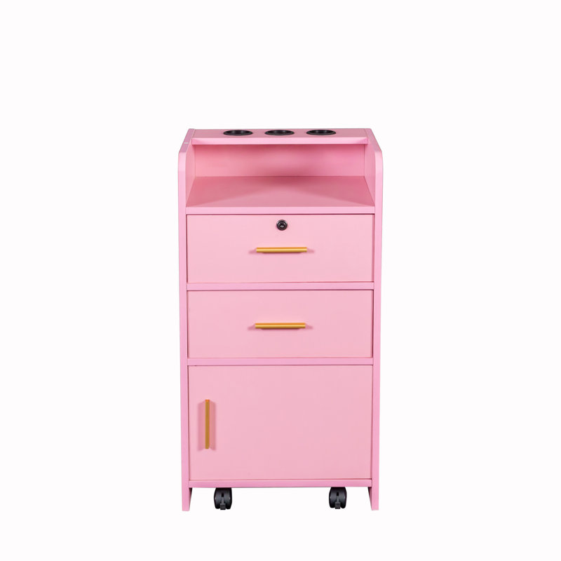 Organisateur de beauté avec beaucoup de rangement, Rose