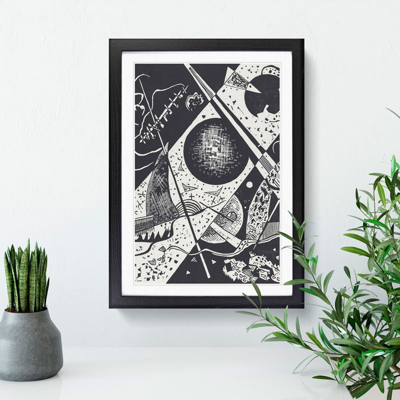 Small Worlds VI by Wassily Kandinsky - Single Picture Frame Print on Wood, Black Framed, 90cm H x 65cm W x 2cm D