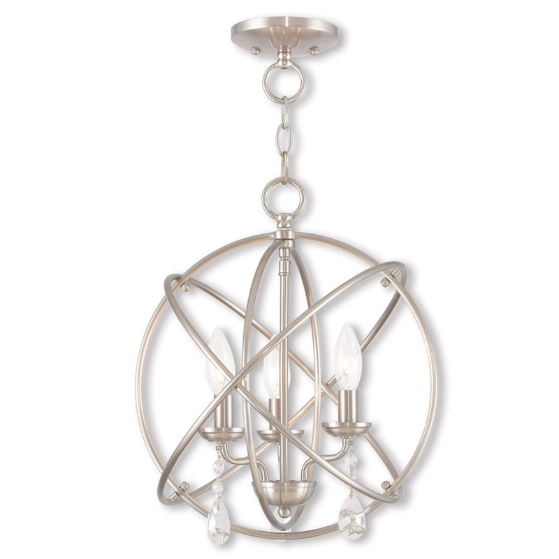 Lustre sphérique à 3 lumières Tahlik, H 17 po x l 16 po x P 7 po