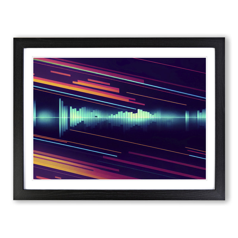 Equalizer Audio Vol.3 Abstract - Framed Print, Black, 46cm H x 64cm W x 2cm D