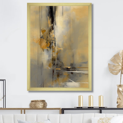 Jaune et gris au-delà de la toile IV - reproduction