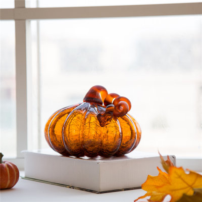 Crackle Glass Pumpkin