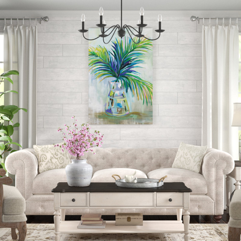 Palm Leaves I 1 Piece Wrapped Canvas Painting, 122cm H x 81cm W