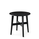 Abrey Round End Table with Wooden Base