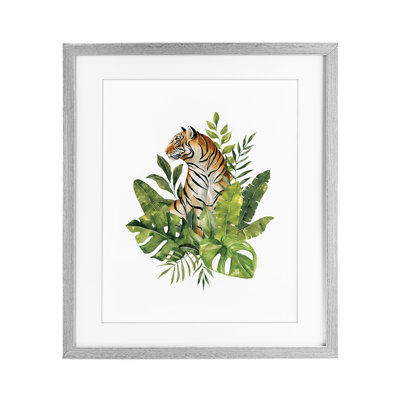 Exotic Jungle Tiger, reproduction encadrée sous verre, design par Bethany Sandoval