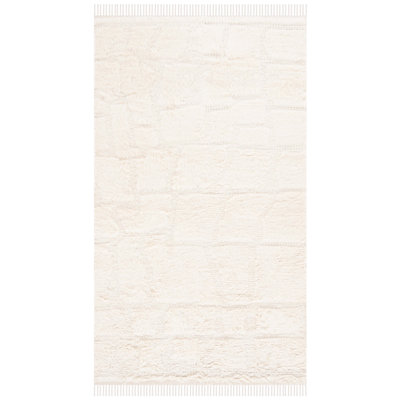 Azreal Ivory Hand-Woven Wool Rug