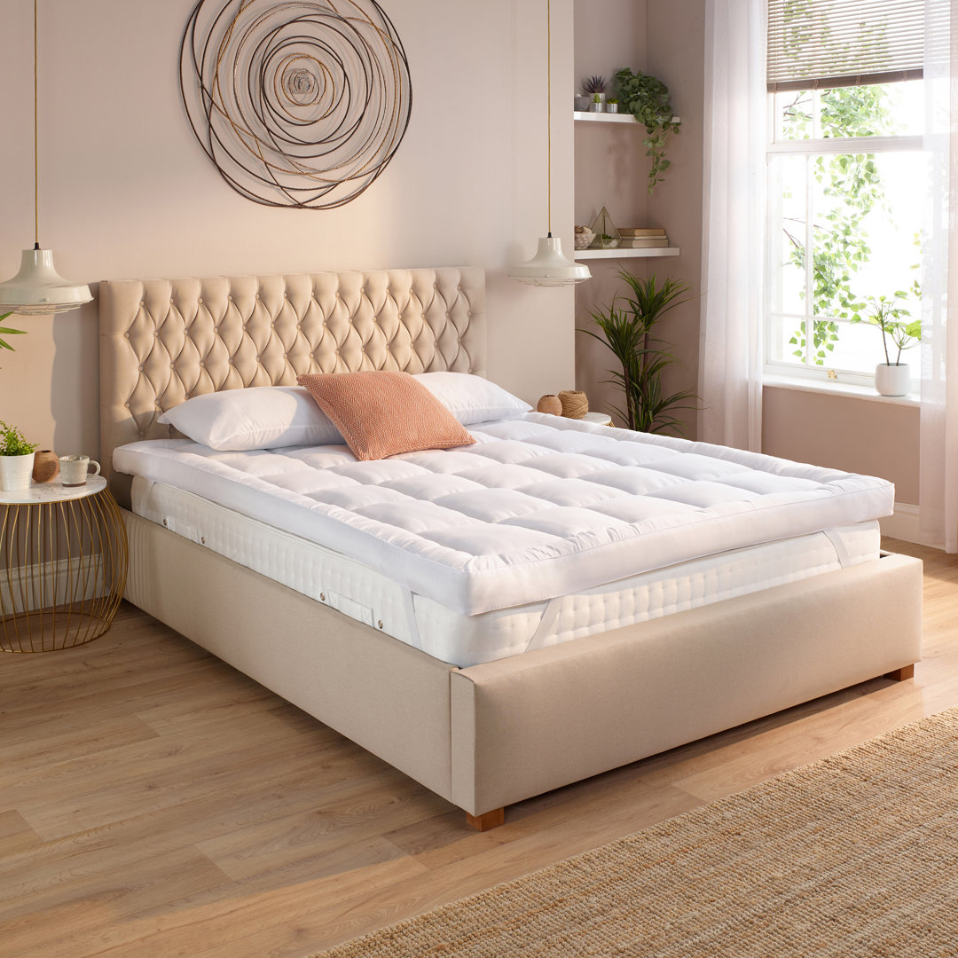 Slumberdown Unisex White 10Cm 4 Inch Extra Deep Temperature Regulating Mattress Topper In | : King - Image 4