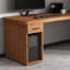 Bureau de direction brun en L en bois massif avec 1 tiroir-1257671274-1257671278