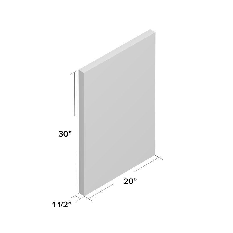 Plastic Dry Erase Board, 30" H x 20" W x 1.5" D