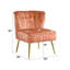 Chaise d'appoint en velours capitonné Maisey-Rae