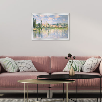 Blue ''French Landscape In Summer'' Framed Art Print By Oliver Gal