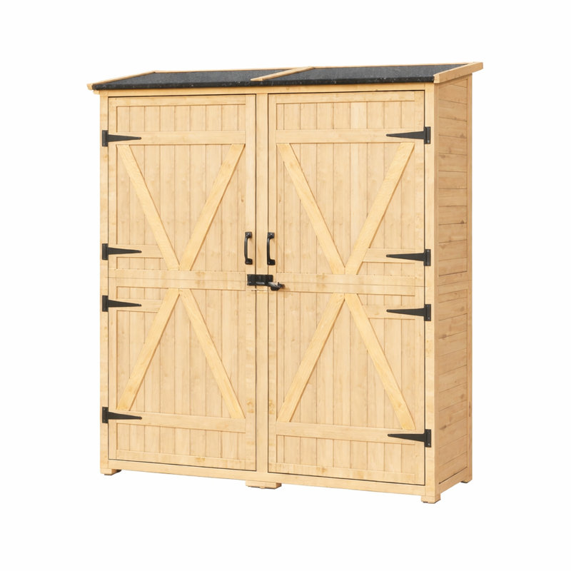 Remise de rangement en bois massif H 5 pi x l 4 pi