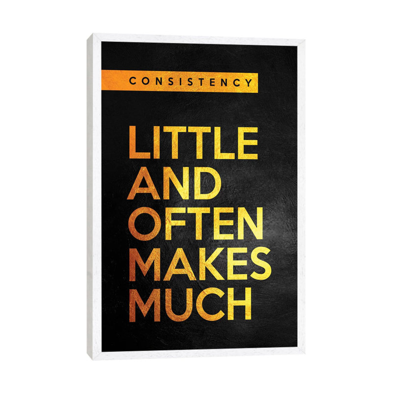 Consistency 1 Piece Wall Art on Canvas, 66.04cm H x 45.72cm W x 3.81cm D, White Framed
