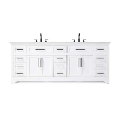 Meuble-lavabo double 84 po blanc