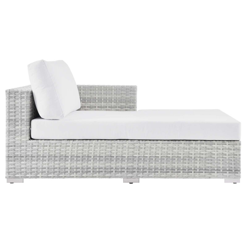 Modway Convene Outdoor Patio Right Chaise, White