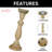 12'' H Solid Wood Tabletop Candlestick-1407812633