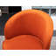 Chaise moderne en velours orange - Base pivotante, coussin de siège confortable, rembourrage épais et fonctionnel