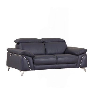 Top Grain Italian Leather Loveseat