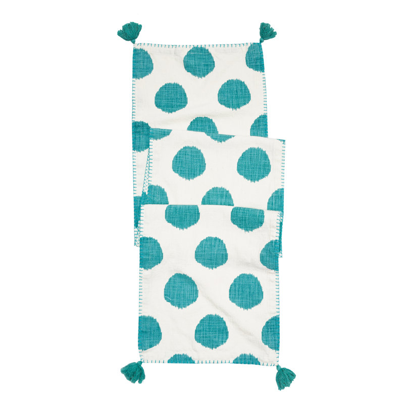 Chemin de table Heflin Dot Azalea, Vert