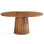 55.11" Oval Rustic Brown Wood Conference Table For 6 (Not Include Stools)