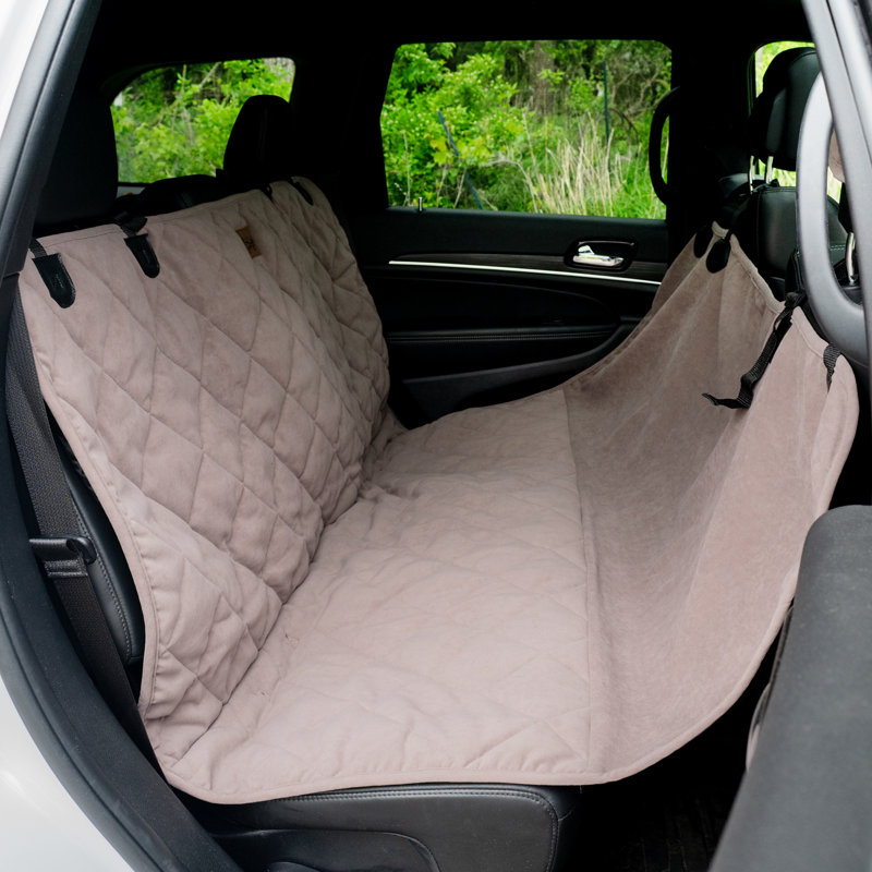 Protecteur de siège arrière en microfibre matelassé , Brun