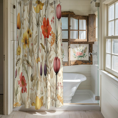 Meadow Petals - 1 Piece Standard Shower Curtain
