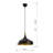 Elegant Scandinavian Chandelier, Black Finish, 14.2 Inch Diameter x 48.8 Inch Height | Adjustable Cable Length: 35.4 Inches | Metal Body, E27 Socket Max 40W | Perfect for Modern Home Decor & Lighting Solutions-1195936844