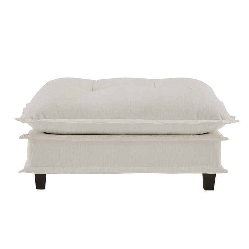 73 Chenille repose-pieds beige, Beige