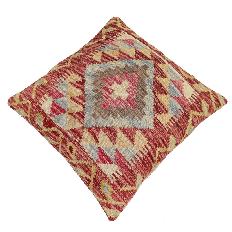 Housse et insert de coussin carré en laine 100% czarina
