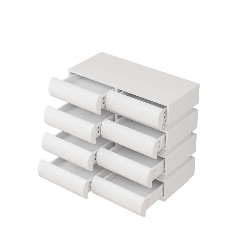 Commode 8 tiroirs Swyn, Blanc