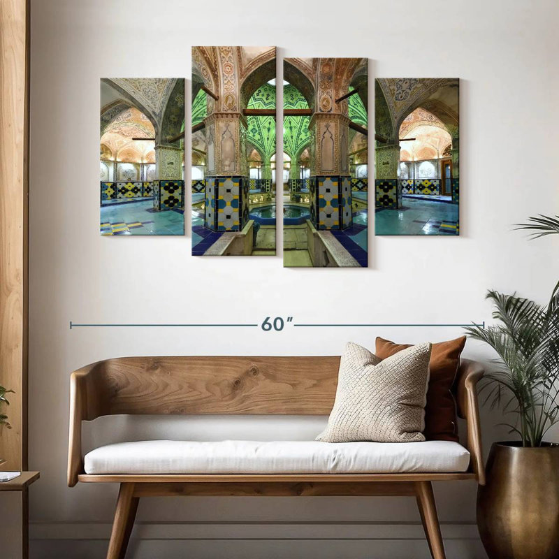 Lilie Sultan Amir Ahmad Bathhouse, 32" H x 52" W