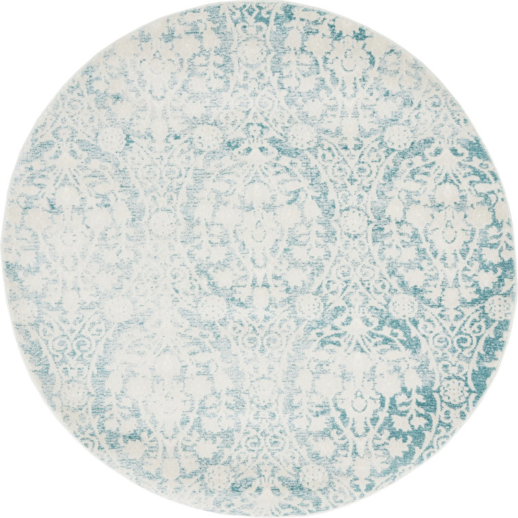 Tapis bleu clair / ivoire Teadora