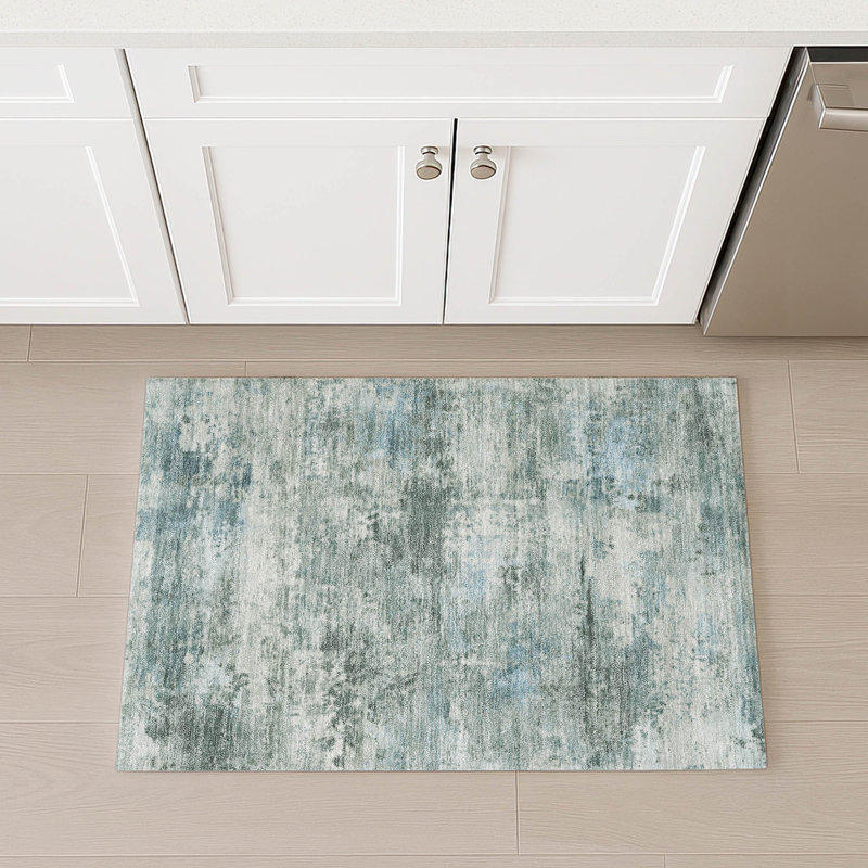 Machine Washable Indoor/Outdoor Kerwin ACN2370 Abstract Rug, Rectangle 1'8" x 2'6"