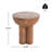Outdoor Patio Three-Legged Wood-Grain Round Side Table, Brown